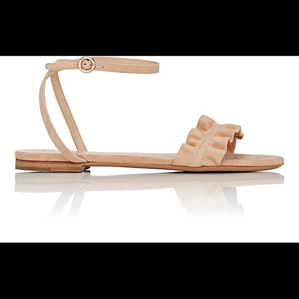 Chloe ruffle ankle strap sandals